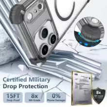 Luxury Shockproof Bumper Armor Case for iPhone 17 Air 16 15 14 Plus 13 12 11 Pro Max For Magsafe Manetic Clear Air-Bag Cover